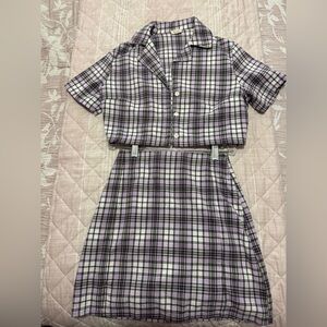 Brandy Melville John Galt purple top & skirt set.